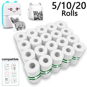 10 Rolls Mini Thermal Paper Stickers for Instant Printers and Thermal Cameras, No Ink Needed, Perfect for Photos, Notes, DIY Projects