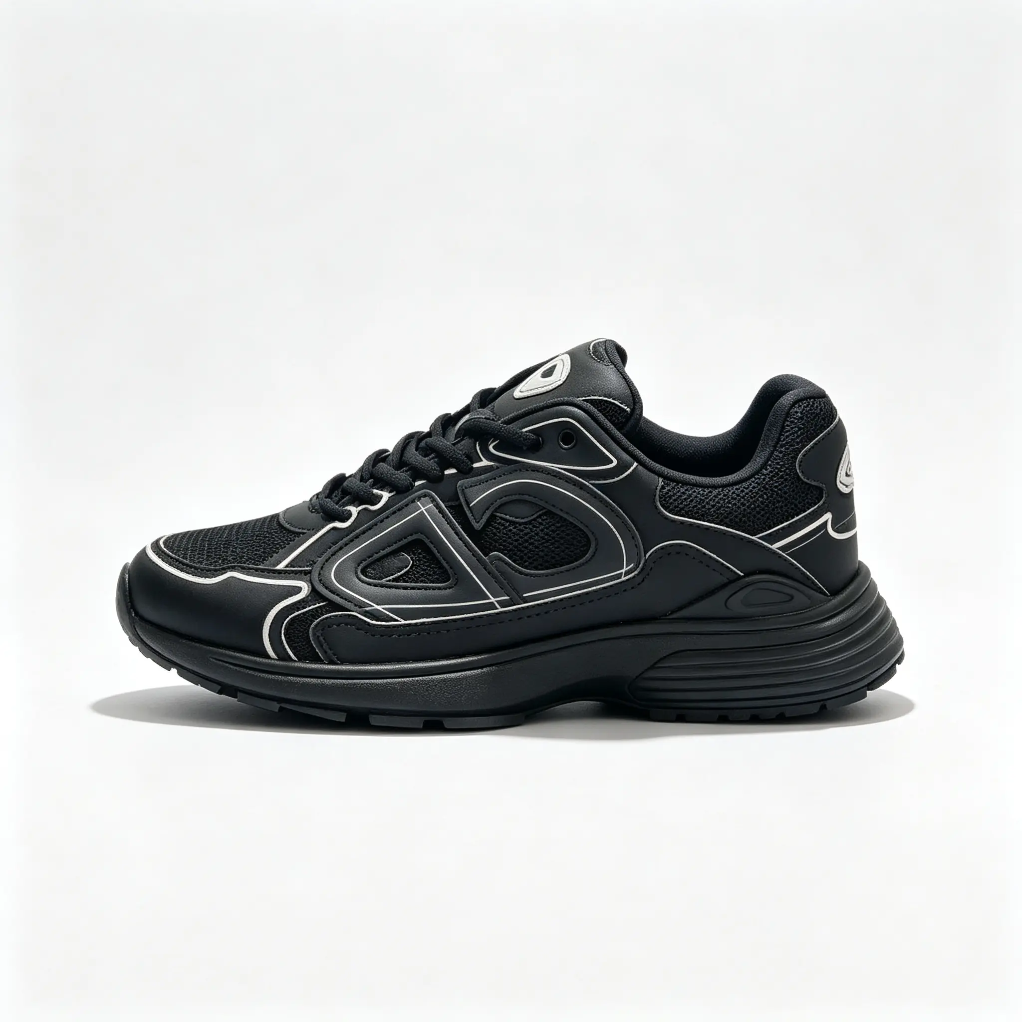 Off Season Chunky Sneakers for Men Women Black Athletic Shoes CD Design Platform Running Shoes Casual Sport Sneakers Fashion Dad Shoes Unisex Walking Footwear Real-shot video