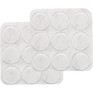 18 count Glass Top Bumpers,  Adhesive Furniture Bumpers for Glass Table Door Cabinet Drawers