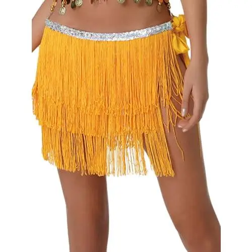 No sequin 3layerfringe gold