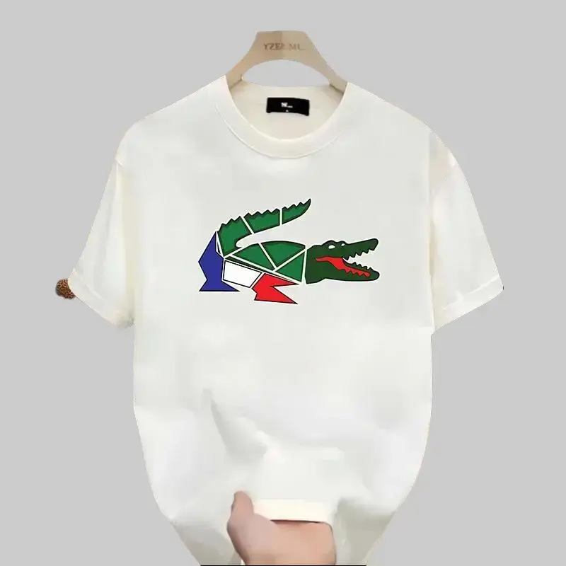 Fashion Trends Irregular Graphic Crocodile Tshirt Cartoon Crocodile Design Unisex Men's Short Sleeve Crewneck Street Style Tshirt for Summer Spring Casual Clothing Couple Style Menswear Top - Streetwear