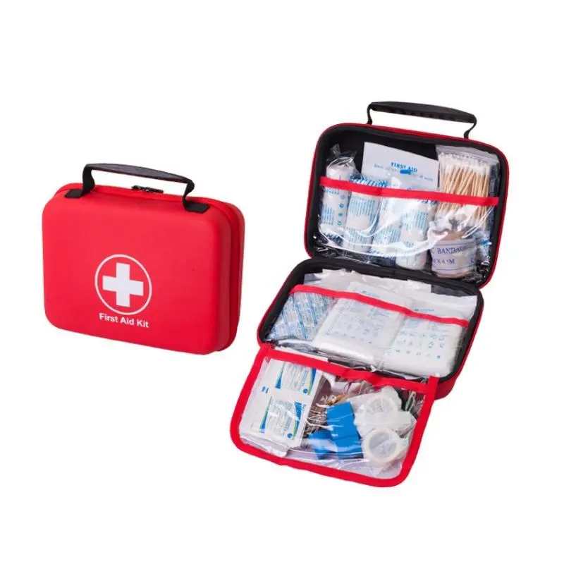 Emergency First Aid Kit, Durable Red Case Emergency Medical Kit, Home & Office & Car Emergency Kit, Portable Emergency Kit, Outdoor Adventure, Hiking, Camping, Survival Medical Kit, Emergency Survival Kit Supplies, Emergency Gear
