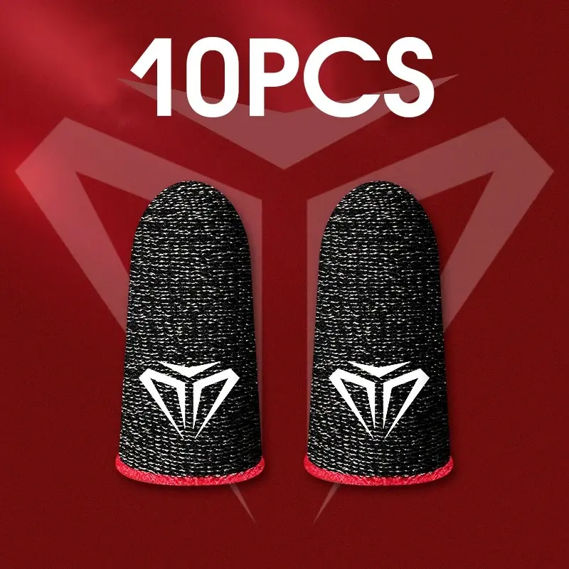 10pcs Multipack Gaming Finger Sleeves - Portable, Lightweight, Sweatproof, Moisture-proof, Quick-dry, Anti-slip, Breathable, Fingerprint-proof, Precise Touch Screen Knitting Fiber Mobile Phone Accessories for PUBG Gamers, Most People