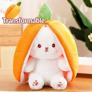 Cute Rabbit Plush Toy, Fun Transforming Stuffed Toy, Soft Plush Toy for Kids & Adults, Gift for Mom, Play Kids Toys