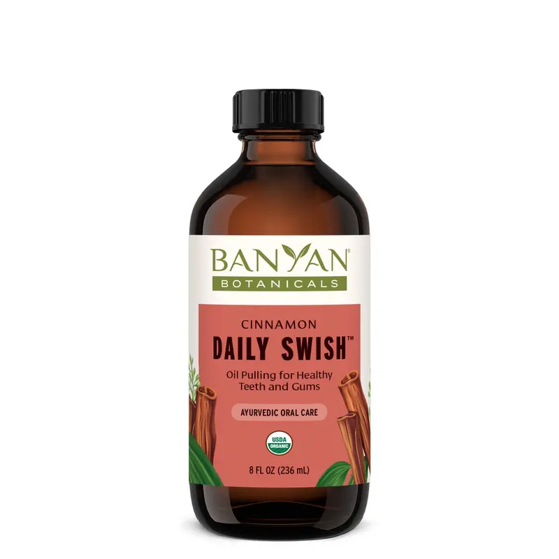 Oil Pulling Mouthwash for a Clean, Whiter, Healthy Smile - Organic Ayurvedic Formula for Oral Care & Fresh Breath with Coconut Oil, Fennel & Triphala