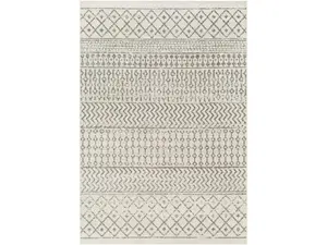 Livabliss Rugs ELZ2369-53RD 5 ft. 3 in. Elaziz Round Area Throw Rug - Beige & Gray, Dual-Tone, Ethnic, Moroccan-Inspired Circle Area Rug, Circle Area Rugs, Dual-Tone Area Rugs