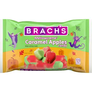 Brach’s Mellowcreme Caramel Apples Candy – 9oz Bag, 32 Pieces | Soft Chewy Caramel & Apple Treats for Fall & Halloween