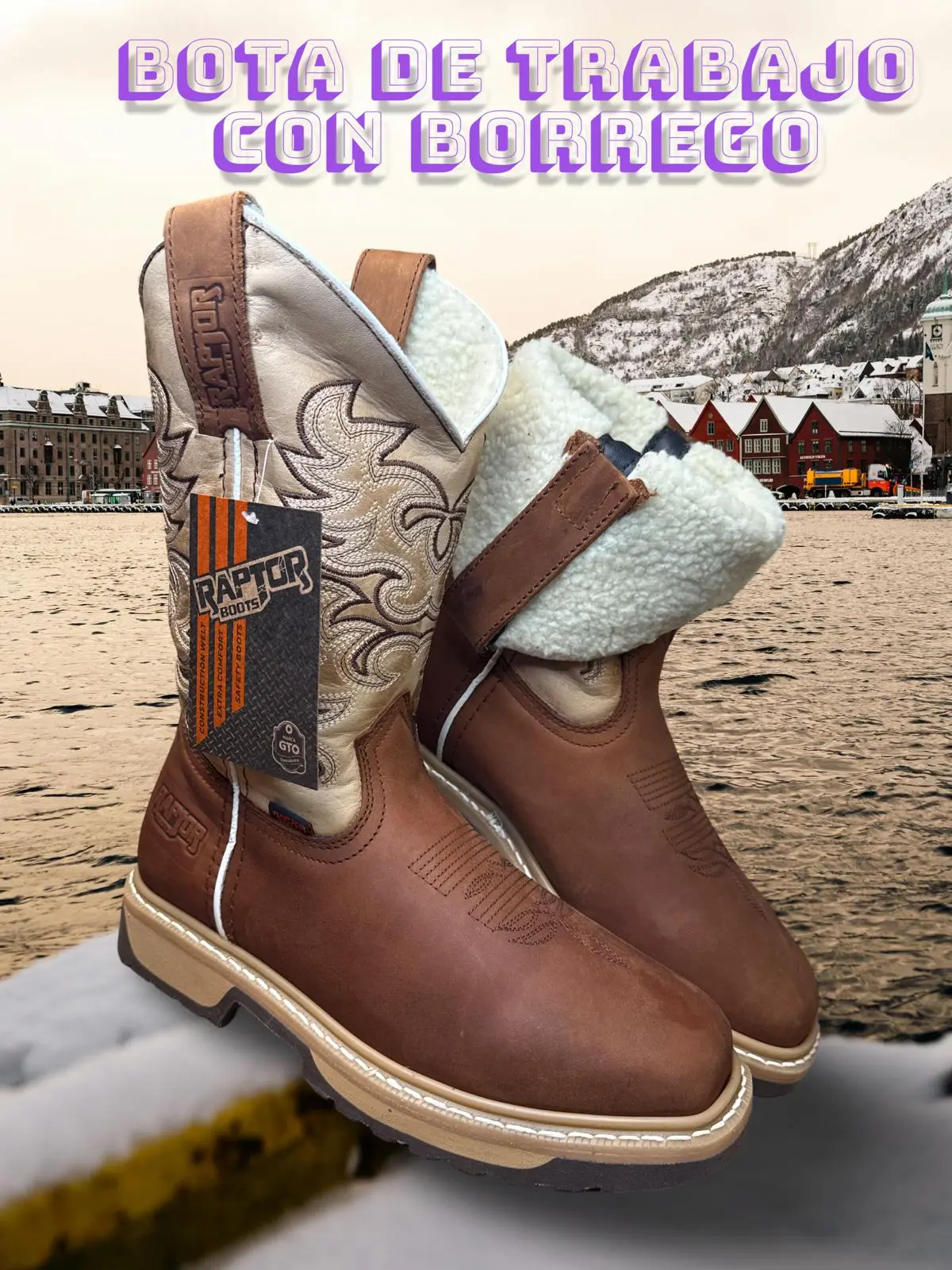 Bota De Trabajo Para Caballero Con Borrego
