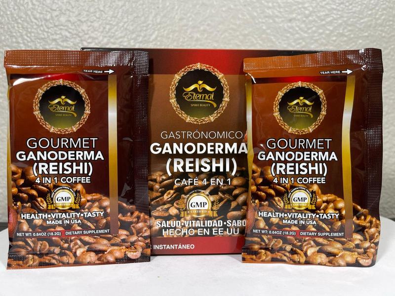 Eternal Cafe Ganoderma Coffee 4 in 1 Reishi Beverage de ganoderma Pack of 6 Ultimate Coffee Experience with Creamer Sugar & Ganoderma Extract