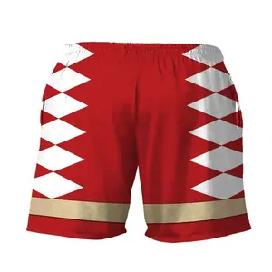 Gearhumans 3D Power Ranger Red Dino Thunder Shorts