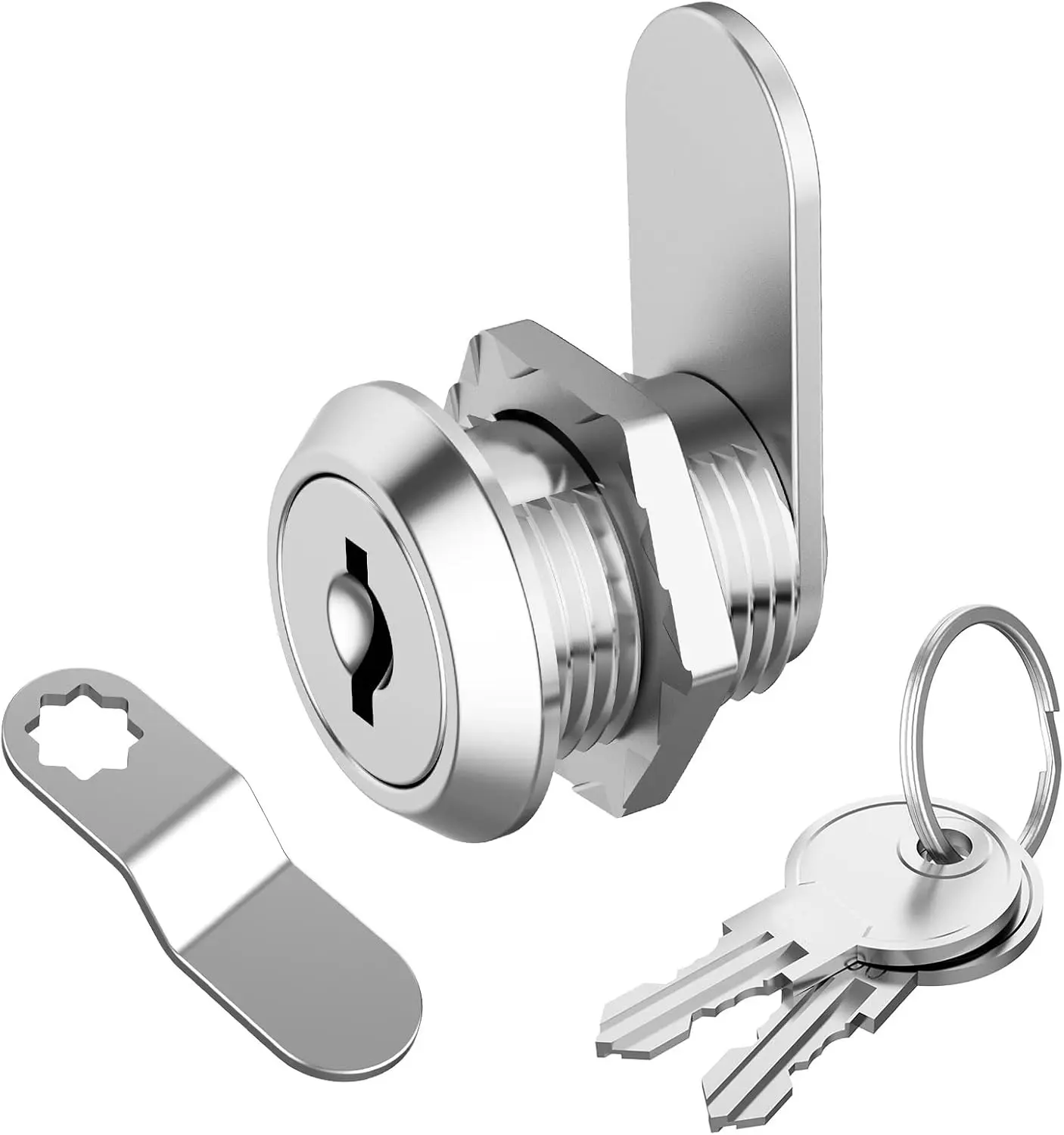 1 Pack Cabinet Locks with Keys, 5/8" Keyed Alike Cam Lock for Mailbox, RV, File Cabinet, Toolbox, Drawer, Zinc Alloy