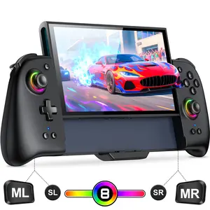 Switch 2 Controller - Hall Effect Joystick - One Piece Switch Joypad Replacement to Switch 2 Pro Controller's Feel, with 8 RGB Lighting, Turbo, Macro, KeyLinker App