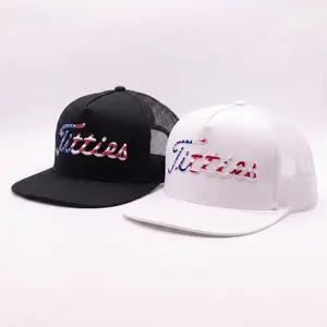USA Titties Trucker Hat | Adjustable Mesh Snapback Baseball Cap for Men & Women