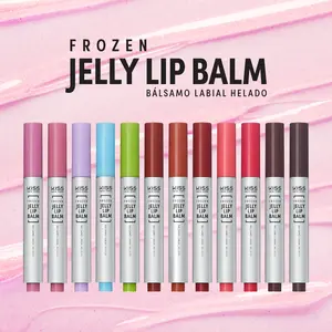 KISS NEW YORK Frozen Jelly Lip Balm Pen S Trans Pink Hydrating Melting Lipstick with Hyaluronic Acid & Menthol Non Sticky Long Lasting Lightweight Sheer Tint Gloss Lipgloss for Hydrate & Moisture
