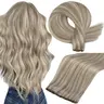 Full Shine Genius Weft Hair Extensions Natural Straight Real Human Hair 50G-60G Tied Double Weft Extensions Remy Hair Weft Extensions For Women Sew In Hair Extensions #Sohochic #TikTokShopFallDealsForYou