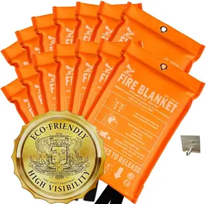 Supa Ant Emergency Fire Blanket for Home and Kitchen - 1 Pack 1500F High Visibility (Glow in The Dark) Smother Kitchen Fire Blanket - CE Certified Hero Fire Blankets Emergency for Home (40in)