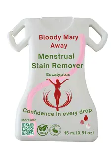Bloody Mary Away Menstrual Stain Remover Eucalyptus 15ml Travel-Friendly Fast-Acting Discreet Spray for Everyday Use