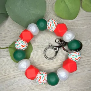 Christmas Wristlet Keychain