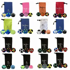 Hacky Sack,  Non-Slip Durable Footbag for All Skill Levels, Portable Outdoor Leisure Play，The perfect gift for sports enthusiasts，Ship randomly per set (3pcs per set + 1 pull-tab bag)