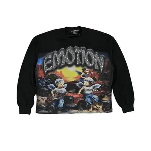 Mixed Emotion Sunrise Thermal Long Sleeve Tee Black