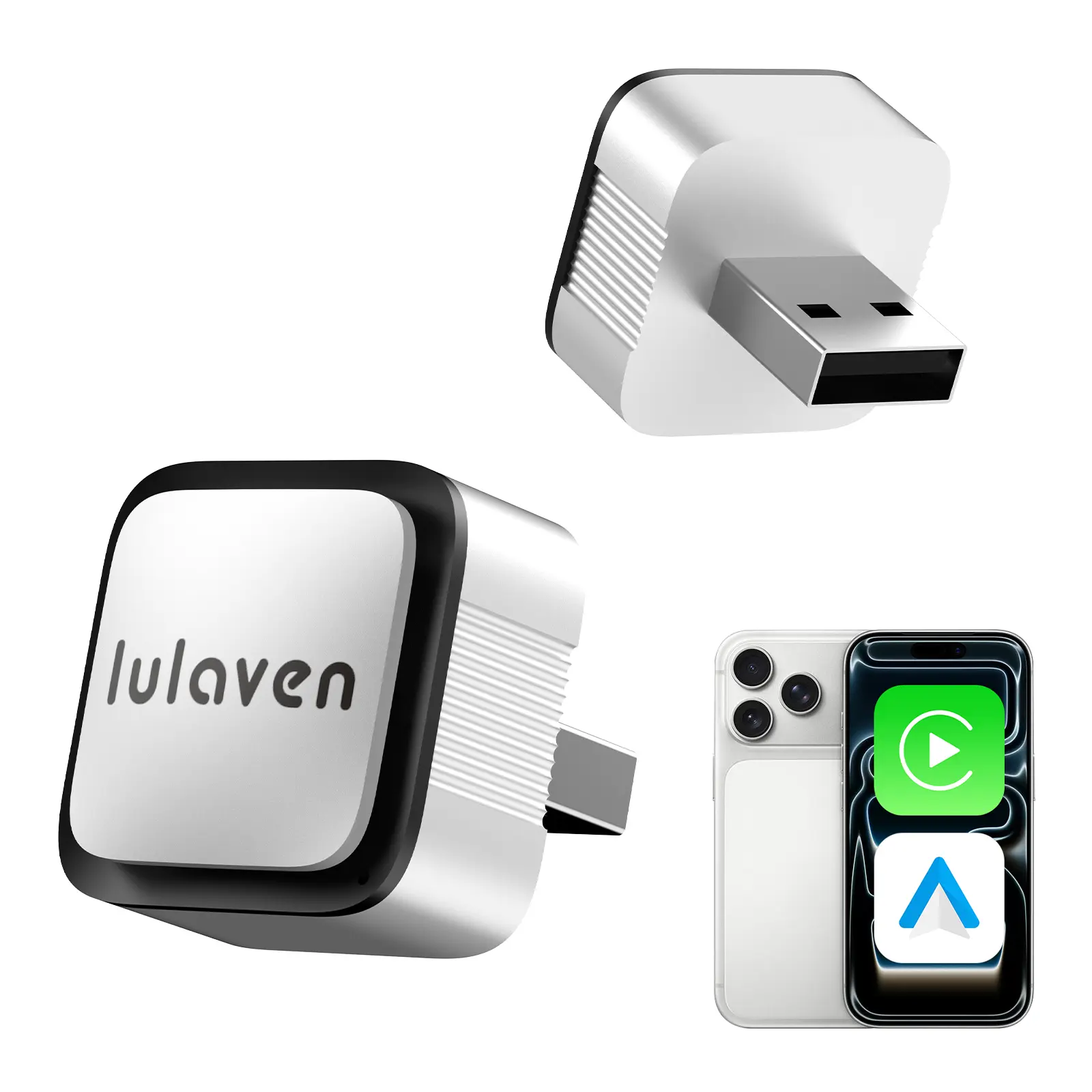 Lulaven 2026 latest Wireless CarPlay Adapter iPhone & Android Compatible with Fast connection No Latency Converts Wired to Wireless