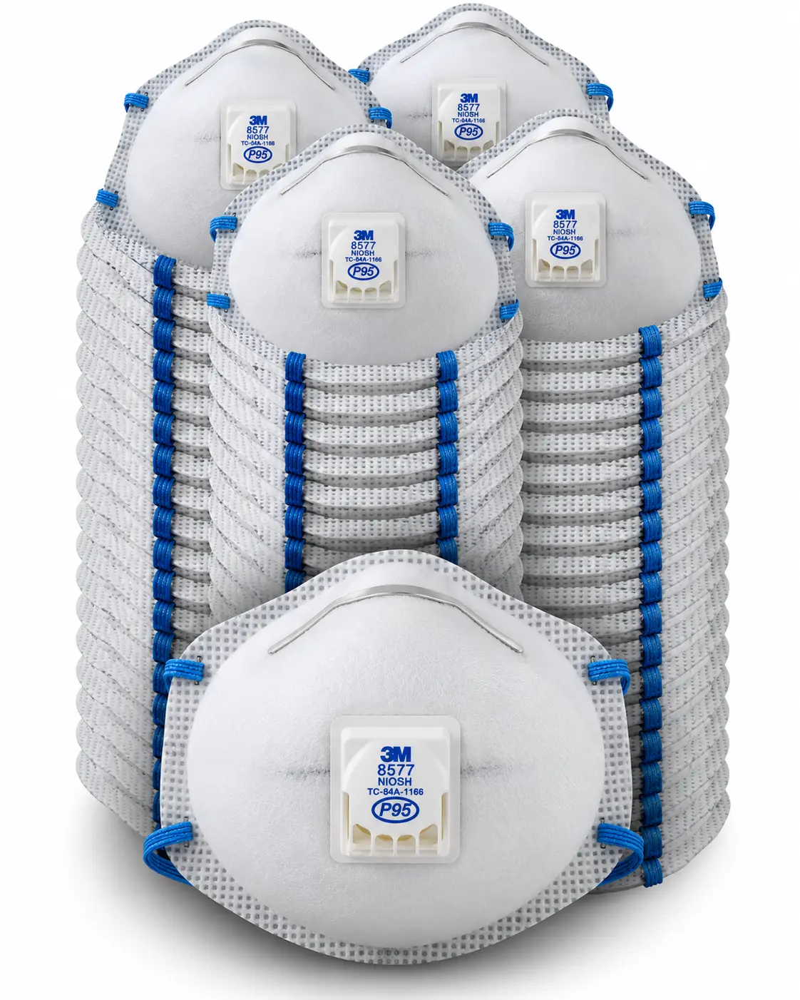 3M 8577 NIOSH-Approved Medical Grade PPE Mask with P95 Particulate Protection, Cool Flow Valve, Nuisance Level Organic Vapor Relief, N95 Filter for Healthcare Use - Choose 10 or 80 Masks