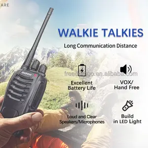 Baofeng 4Pcs BF 888S Walkie Talkie UHF 400 470MHz LongRange Two Way Ham Radios Transceiver for Hunting Hotel Audio walkie talkie Charging