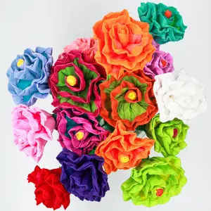 Mini Multicolored Paper Flowers