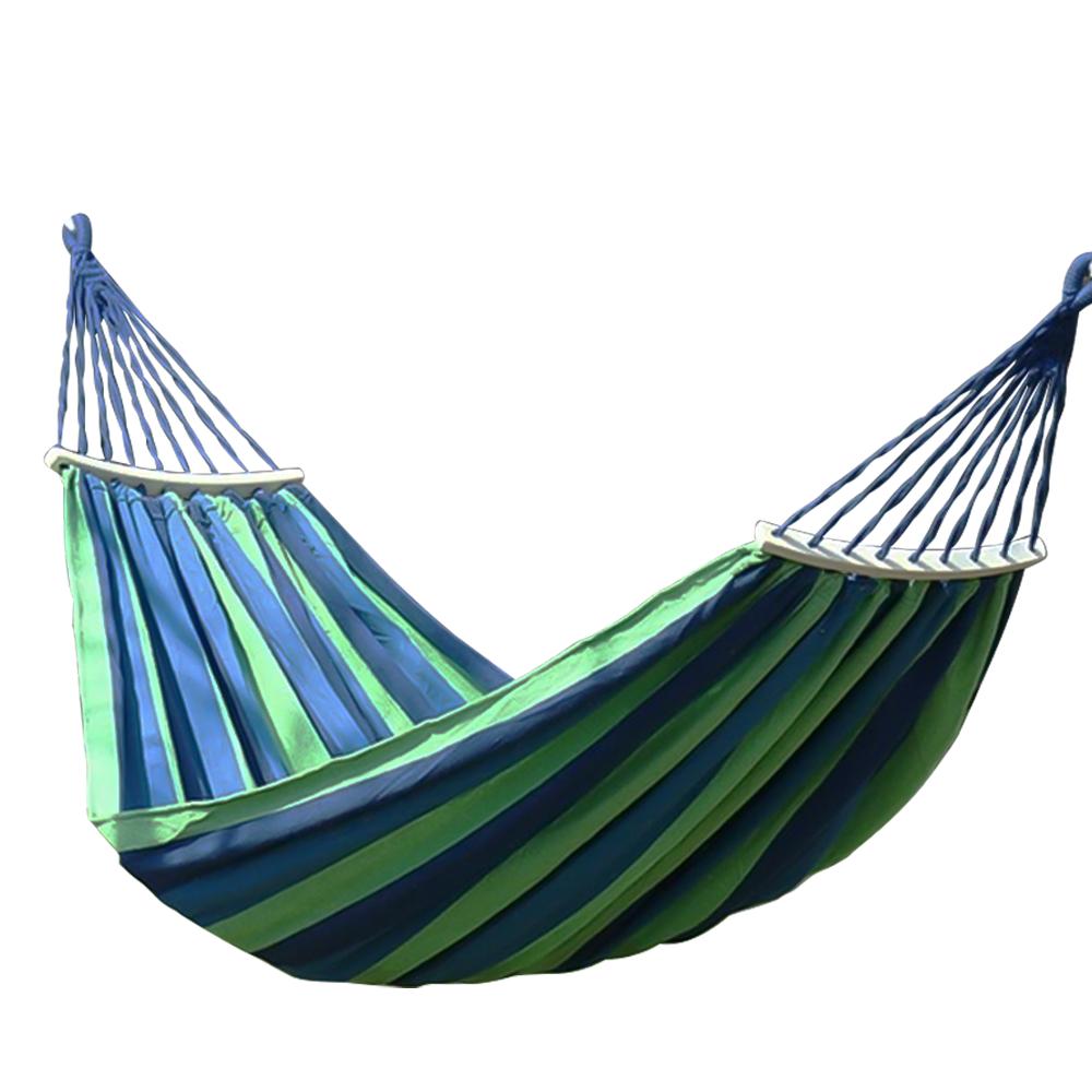 Cotton Camping Hammock 450lb Upgraded Thickened 320G Durable Canvas Fabric Single Hammocks , Camping Outdoor/Indoor Patio Backyard with Travel Bag