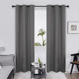 Blackout Curtains 2 panels, Deconovo Solid Thermal Insulated Grommet Blackout Curtains/Drapes for Bedroom and Living Room