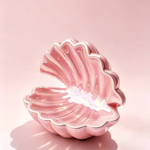 Pink Minimalist Shell Vanity Tray, Key Jewelry Ring Storage, Aesthetic Home Decor, Perfect Gift for Mom & BFF