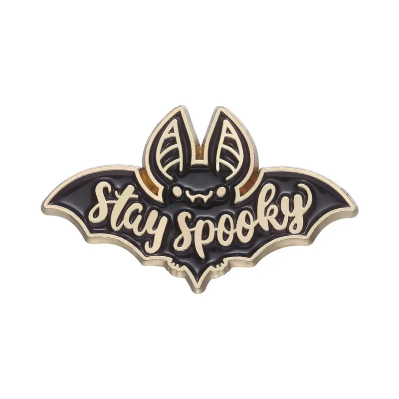Lovely Letter & Bat Design Lapel Pin Brooch Clip, Cute Fashion Alloy Badge for Daily Vacation Holiday Party Gift, Casual Festival Party Fashion Accessories, Brooch Pins, Jewelry, Halloween