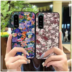 Durable Shockproof Phone Case For Sony Xperia5 III Fashion Design Waterproof Anti-dust Phone Pouch Dirt-resistant Graffiti Full wrap Soft case oil painting Back Cover Silicone Cute