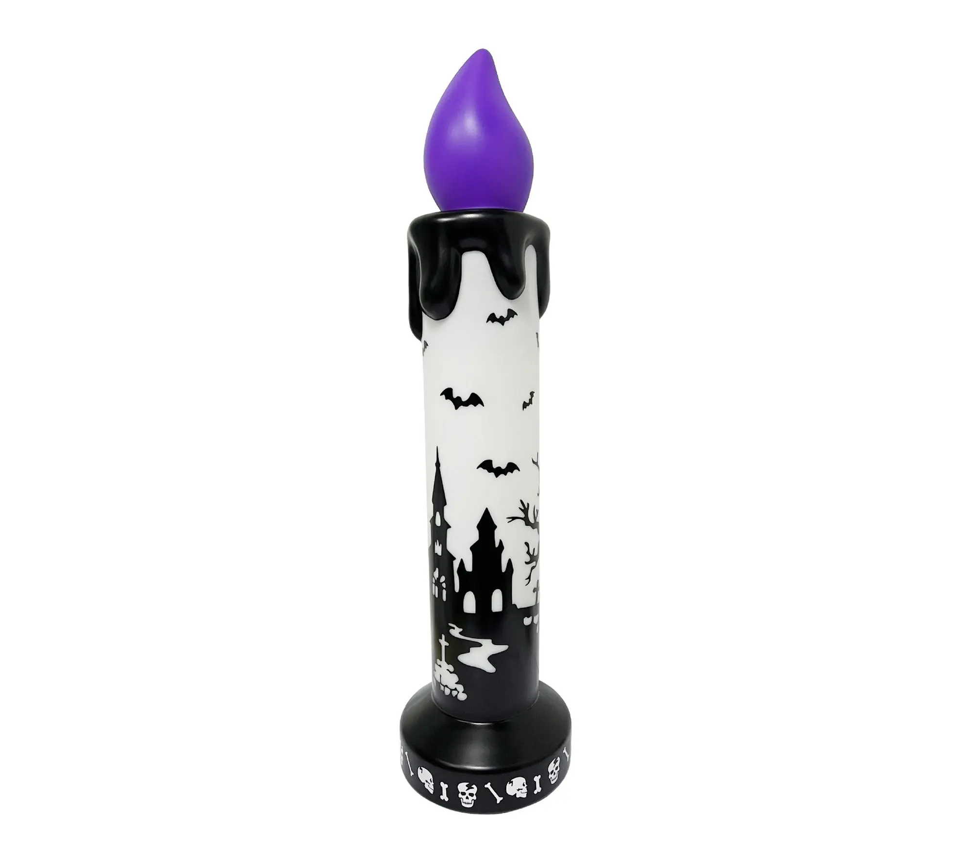 Haunted Hill Farm 40-in. Purple LED Wick Candle Blow Mold