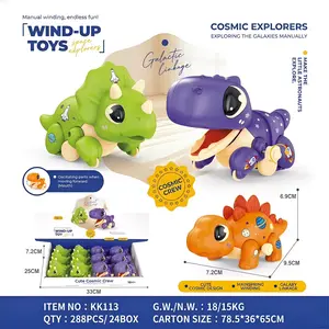Wind Up Space Dinosaur Toys for Kids, Cute Crawling Dino Toys, Funny Interactive Baby Toys 18M+