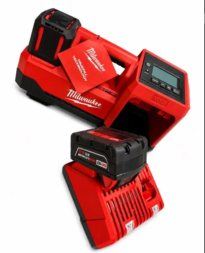2848-20 Inflator - MSRP $450 Milwaukee 18V Li-Ion Cordless Electric Portable with M18 5.0 48-11-1850 and Charger 48-59-1812