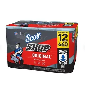 Scott Shop Towels Original 55 sheets/roll, 12 rolls Toilet Wipes