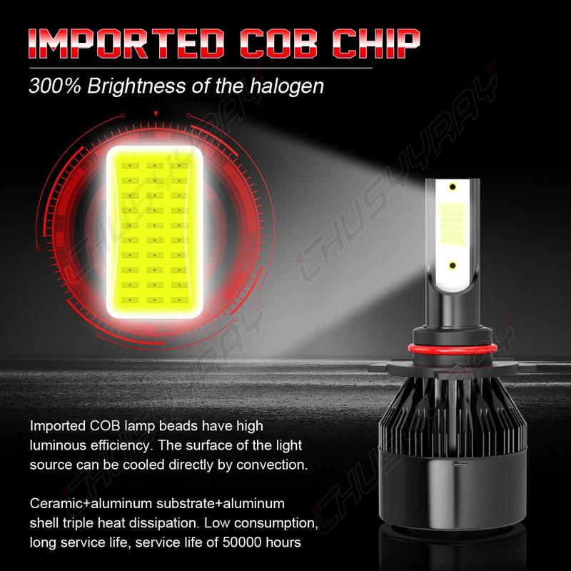 For Honda Civic 2006 2007 2008 2009 2010 2011 2012 2013 2014 2015 2016 2017 2018 2019 2020 2X 9005 HB3 LED Headlights Bulbs High Beam 6500K White