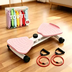 Pink Double Rotating Plate with Pull Ropes – Portable Household Twisting Disc for Home and Office, Fun Indoor Turning Board