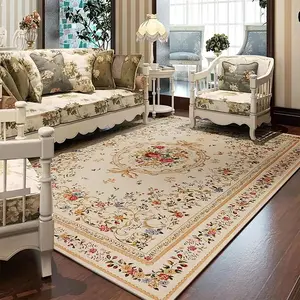 Vintage Floral Print Rug, Flower Pattern Rugs, 1 Count Non-slip Soft Foldable Area Rug, Decorative Carpet for Home Living Room Bedroom Hotel Dormitory