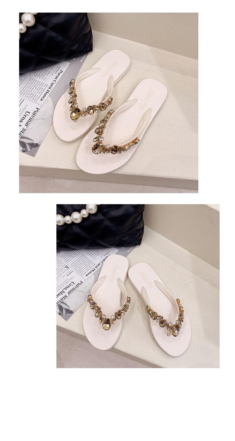 Women's Luxury-Inspired Rhinestone Flip Flops - 8 Trendy Shades for Women, Ideal for Beach & Poolside Style