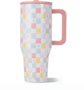 HydroJug Pastel Checkers 40 oz Traveler