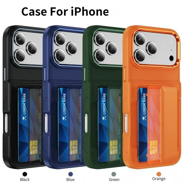 RFID Anti-Theft Protective Smartphone Case for iPhone 17 Series - Acrylic+TPU & Polycarbonate Casing, Dual-Card Slot, Shockproof, Full Camera Protection Mobile Phone Accessory
