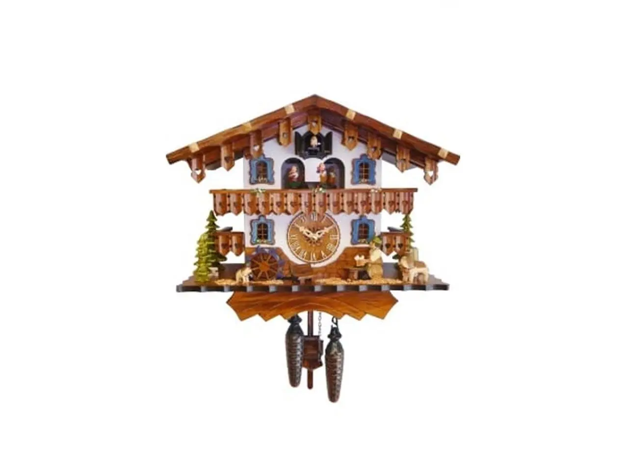 Engstler ENGS 447QMT Battery-Operated Full-Size Cuckoo Clock, Home Decor Clock for Home Supplies