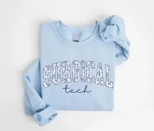 Surgical Tech T-Shirt, Sweatshirt & Hoodie, Floral Surgical Tech Crewneck, Scrub Tech Gift, Surgery Technician, OR Tech Apparel