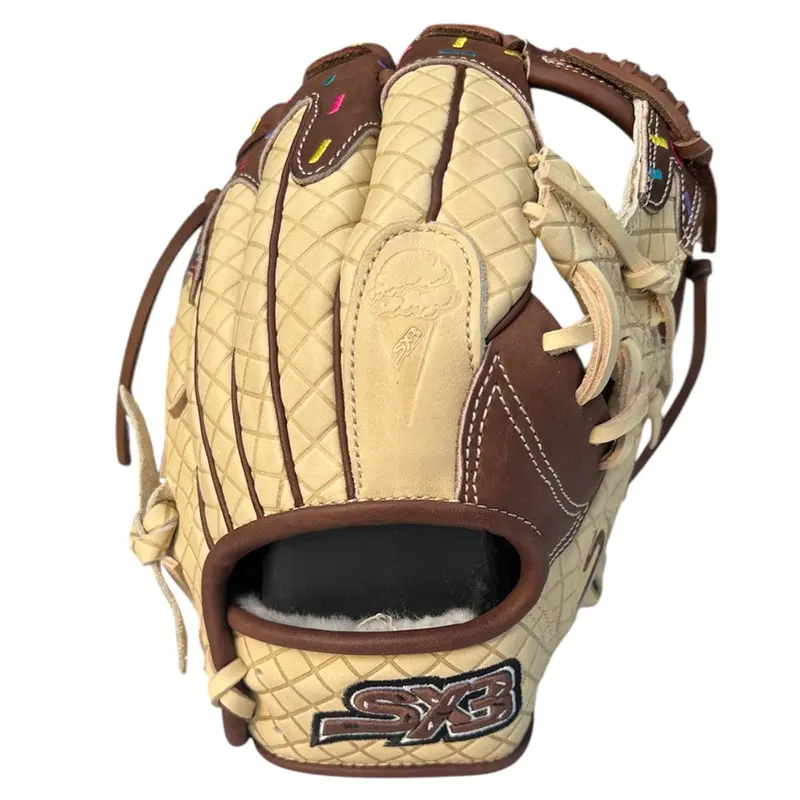 I-Webb SX3 Pro 11.50″ Baseball Glove with US Premier Kip Leathers for Infielders & Outfielders Chocolate Ice Cream Sprinkles Edition Unisex