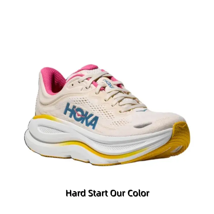 Cloud-Like Comfort Long Distance Athletic Shoes Off White Fuchsia Pink Breathable Knit Upper Thick Midsole All Day Support Casual Workout Walking Sneakers