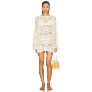 Show Me Your Mumu Paula Pullover Coverup in White Crochet