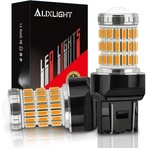 7440,7441,7443,7444,T20,992,W21W LED Bulb Amber Yellow, Ultra Bright 60-SMD Replacement Need Extra Load Resistor For Blinker Lights,Turn Signal/Parking Lights,Brake/Tail Lights (Pack of 2)