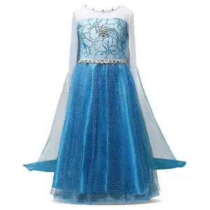 Girls Princess Dress for Carnival Costume Kids Cosplay Elsa Dress Fancy Birthday Party Costume Halloween for Kids